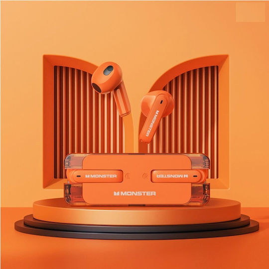 Monster XKT08 Ohrstöpsel Bluetooth-Freisprecheinrichtung Kopfhörer mit Ladeetui Orange