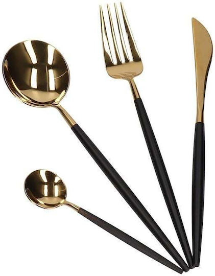 Cutlery Set Stainless Black 24pcs