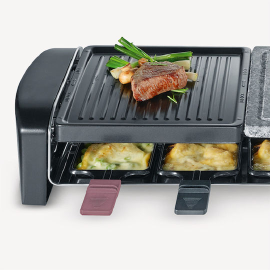 Severin RG9645 Tabletop Electric Grill Raclette Smooth and Ribbed Plate 1400W 42cmx21cmcm