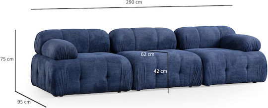 Kleine Ecke Sofa Blau 290x160x75cm