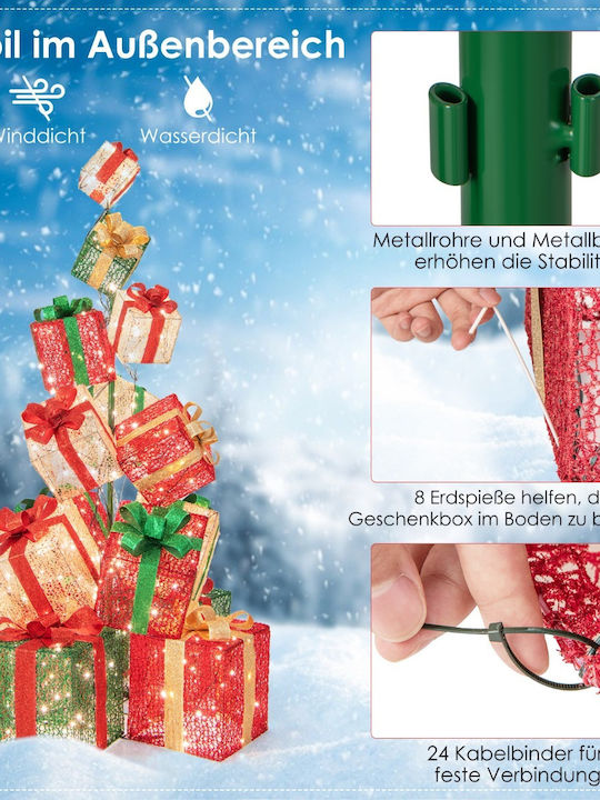 Costway Costway Set of Illuminated Christmas Gift Boxes 170 cm Cm24915de