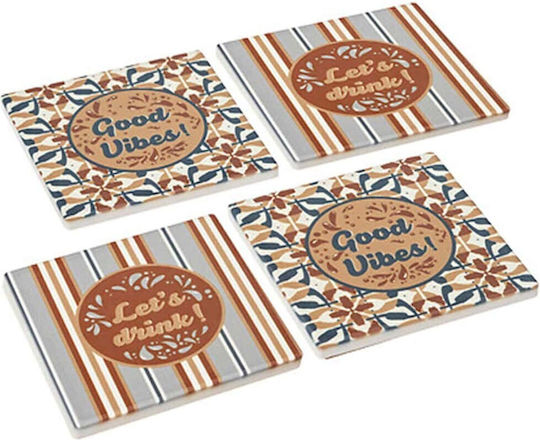 Secret de Gourmet Coaster with Stand 10x10cm 4pcs