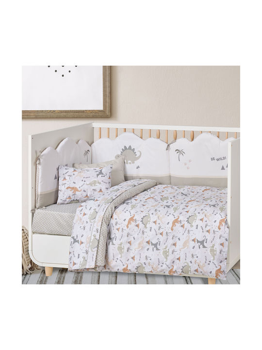 Das Home Baby Fun Baby Sheets Set Crib Cotton Beige 130x170cm 3pcs
