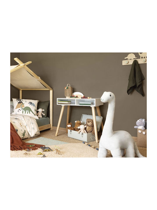 Galip Primary Kids Desk Made of White Melamine 87x47x75cm