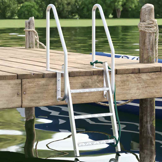 vidaXL 3 Steps Boat Ladder