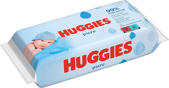 Huggies Pure Μωρομάντηλα με 99% Νερό, χωρίς Άρωμα 56τμχ