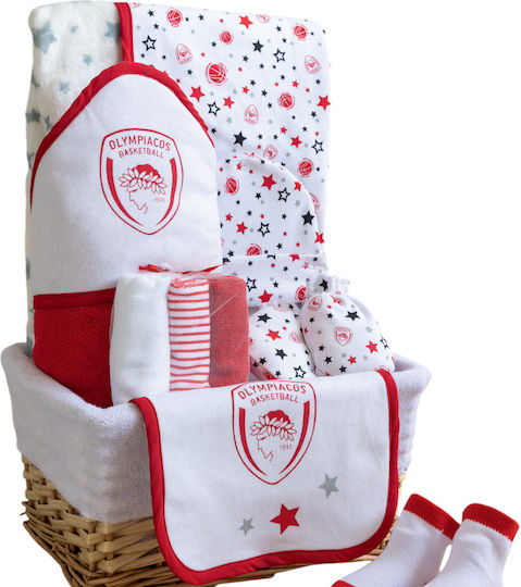 Palamaiki Newborn Clothing Set Olympiacos for 0-6 months 3pcs