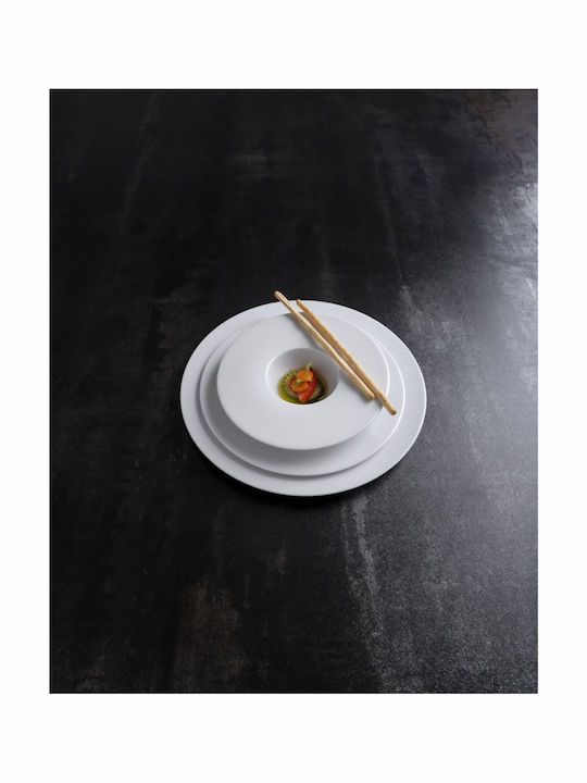Ready Plate Shallow made of Porcelain White with Diameter 33cm