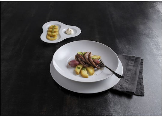 Ready Plate Shallow made of Porcelain White with Diameter 33cm