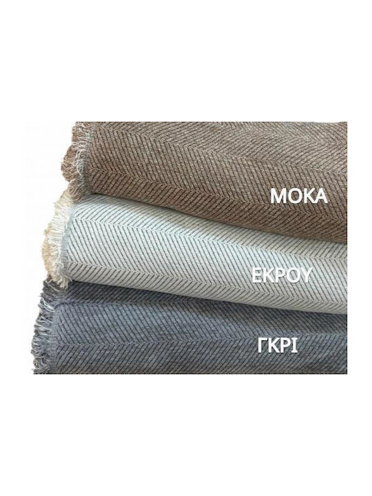 Linea Home Three-Seater Sofa Throw Chenille 180x300cm Grey