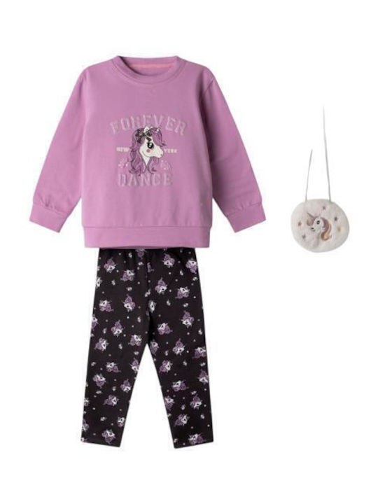 Kids' Set with Leggings Winter 2pcs Purple