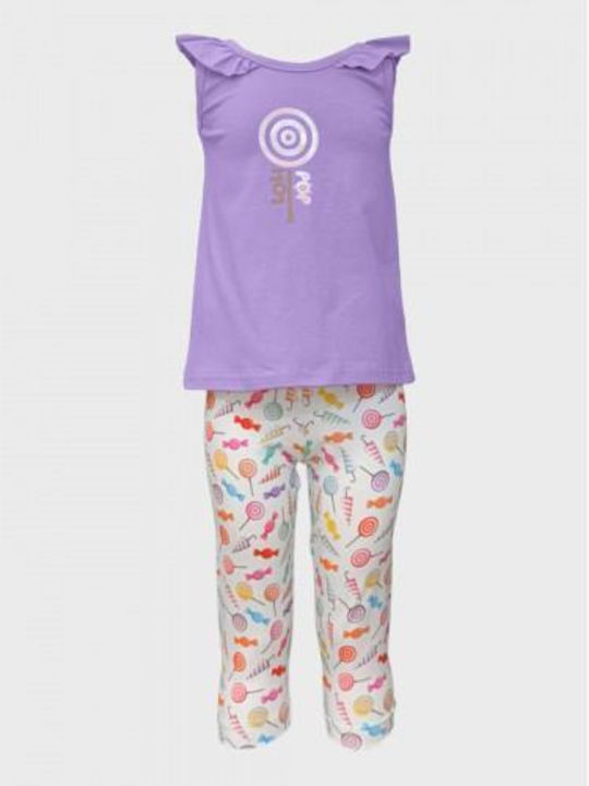 Kids' Set with Leggings Summer 2pcs Lilac