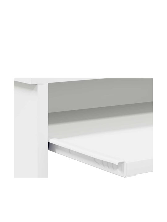 Schreibtisch Regal Holz White 106x40x88.5cm