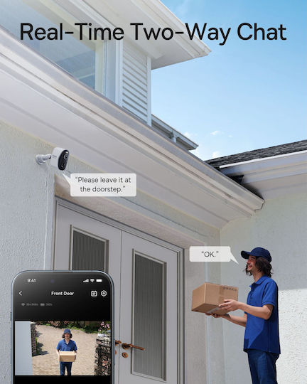Baseus Система за наблюдение Security N1 Plus 4 Камери Безжични Камери IP 4MP