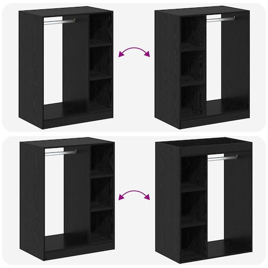 vidaXL Cabinet de baie L77xA48xÎ102cm Negru