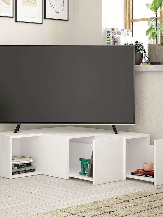 Stand TV Alb L90xA92xÎ32cm