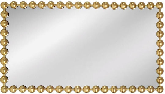 Artekko Dia Wandspiegel mit Gold Metallisch Rahmen 110x60cm 1Stück