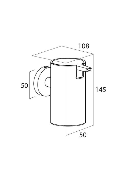 TIGER Επιτοίχιο Dispenser από Ανοξείδωτο Ατσάλι Γκρι 240ml