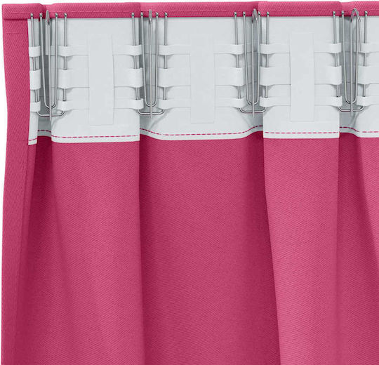 vidaXL vidaXL Vorhänge Fenster mit Bleistiftfalten Rosa 140x140cm