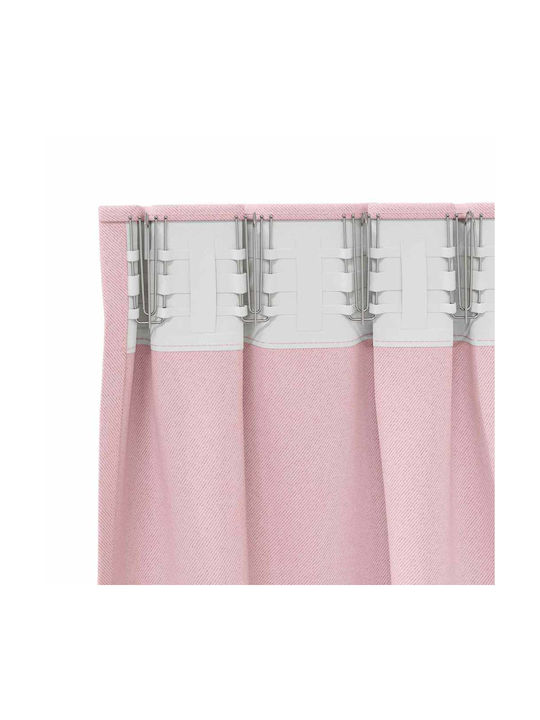 vidaXL Pink Window Blackout Curtain Set with Pencil Pleat 140x225cm