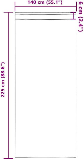 vidaXL Pink Window Blackout Curtain Set with Pencil Pleat 140x225cm