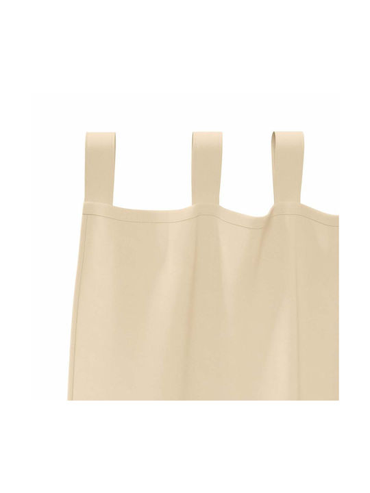 vidaXL Set of Beige Blackout Window Curtains with Tab Top 140x140cm