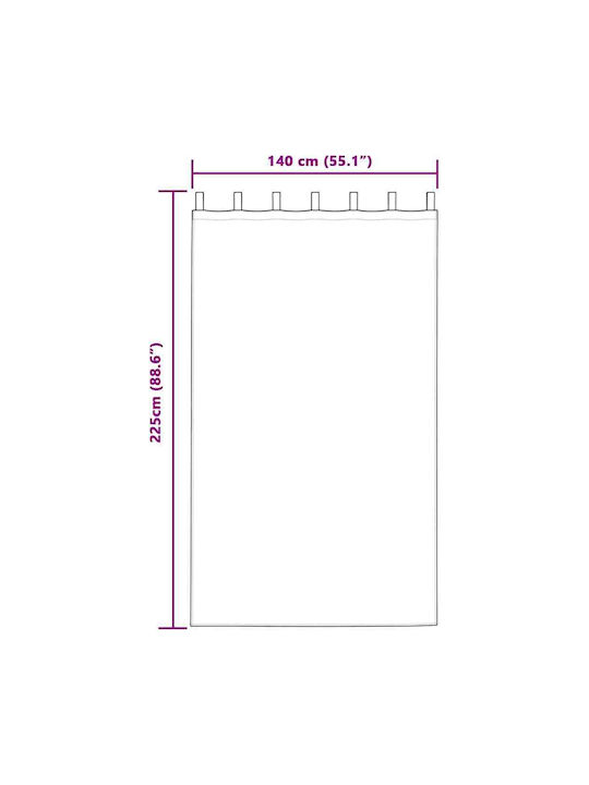 vidaXL Gray Window Blackout Curtains Set with Tab Top 140x225cm
