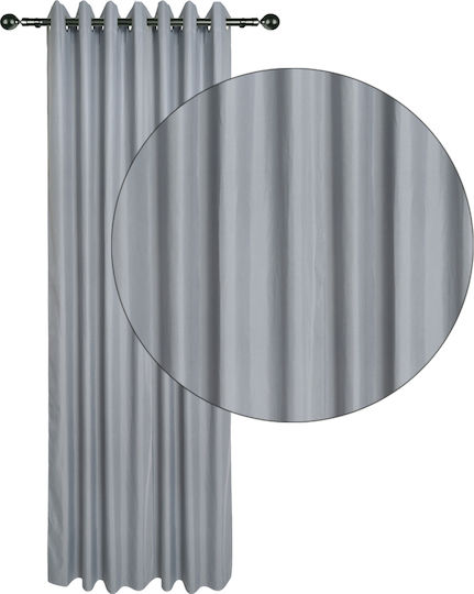 Das Home Curtain with Grommets 2256 Gray 140x270cm