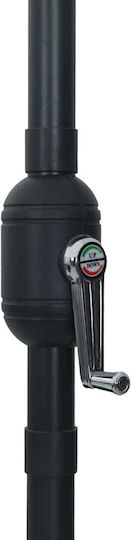 Umbrelă Rotundă Din Aluminiu Neagră Φ3.95xÎ2.49m
