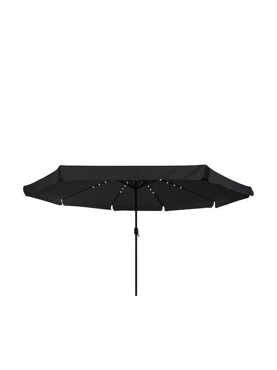 Umbrelă Rotundă Din Aluminiu Neagră Φ3.95xÎ2.49m