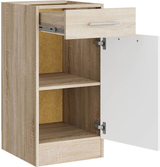 Επιδαπέδιο Ντουλάπι Sonoma Oak, White 40x46x82εκ.