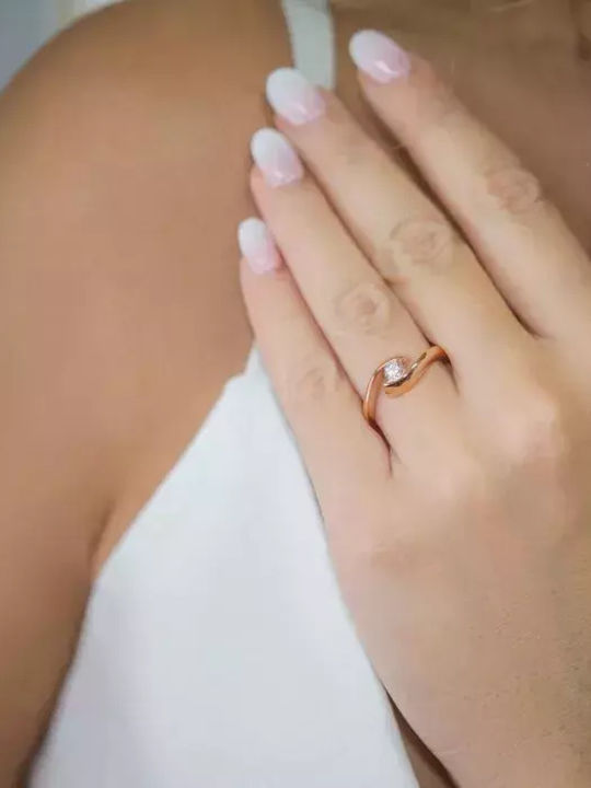 Single Stone from Rose Gold 14K