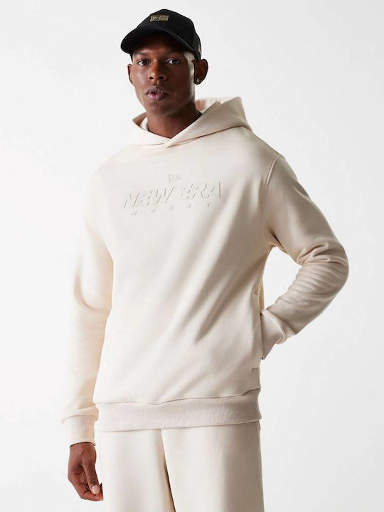 Sweatshirt with Hood Light Beige