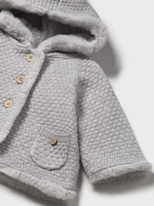 Kids Cardigan Knitted Dark Gray