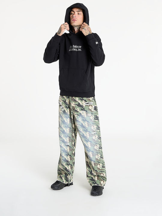 Athletics Sweatshirt with Hood Black