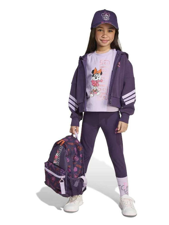 Kids Sweatshirt Cardigan with Hood and Pockets Purple
