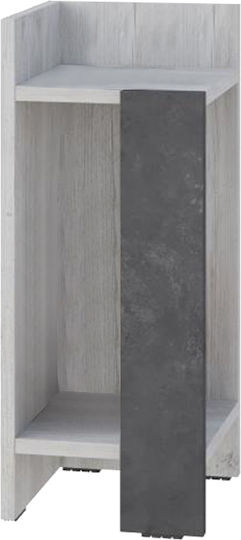 Noptieră Elos Λευκό αντικέ - γκρι ρετρό 25x27x60cm