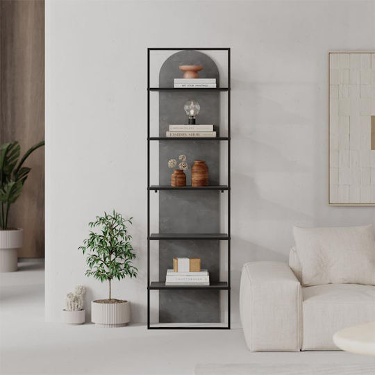 Bibliothek Archy Grau Retro 53x31.7x180cm