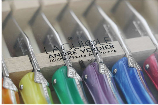 Andre Verdier Bright Laguiole Deluxe Μαχαίρια Steak από Ανοξείδωτο Ατσάλι 12cm 6τμχ