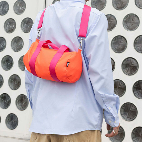 Loqi Weekender Σακ Βουαγιάζ Πορτοκαλί Υφασμάτινο Μ30xΠ15xΥ15εκ.