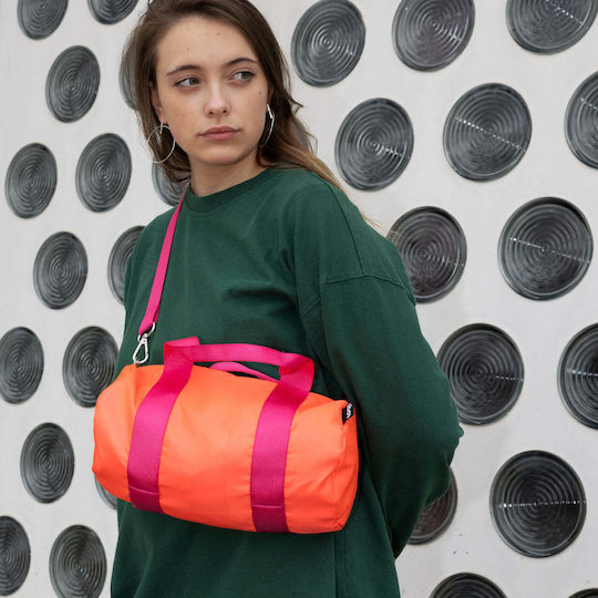 Loqi Weekender Σακ Βουαγιάζ Πορτοκαλί Υφασμάτινο Μ30xΠ15xΥ15εκ.