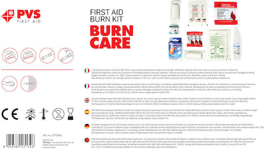 PVS First Aid Standard Burn Kit Πλαστικό Κουτί Πρώτων Βοηθειών με Εξοπλισμό