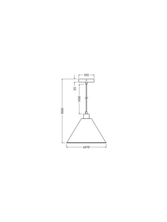 Osram Hängelampe Weiß mit Fassung E27