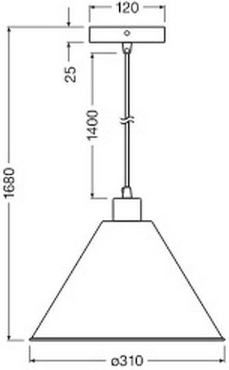 Osram Hängelampe Weiß mit Fassung E27