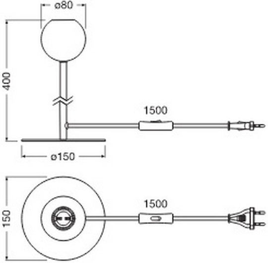 Osram Dekorative Lampe mit Fassung für E27 Lampe Schwarz