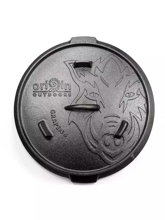 Origin Outdoors Dutch Oven Round Cast Iron 5.2lt 1pcs