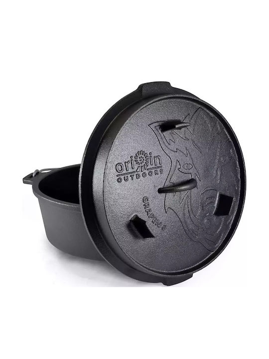 Origin Outdoors Dutch Oven Round Cast Iron 5.2lt 1pcs
