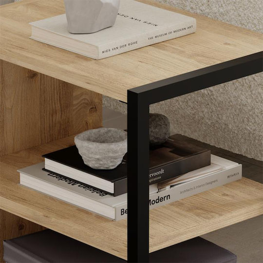 Τετράγωνο Βοηθητικό Τραπεζάκι Echo Ξύλινο Sapphire Oak Μ30xΠ42xΥ45εκ.