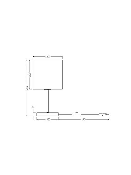 Osram Lampă de masă pentru Soclu E27 cu Abajur Maro și Bază