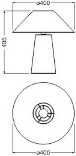 Osram Tischlampe für Fassung E27 mit Braun Schirm und Basis